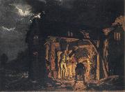 Joseph wright of derby, An Iron Forge Viewed from Without